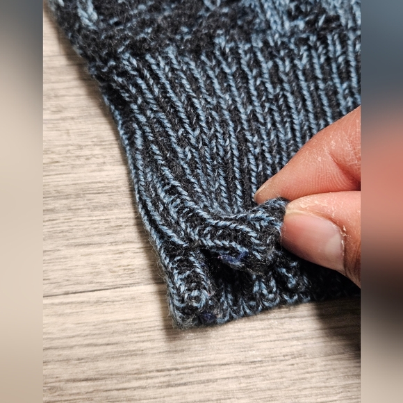 Vintage 90's Ugly Christmas Sweater Blue Geometric Size Large Retro McGregor - Picture 6 of 6